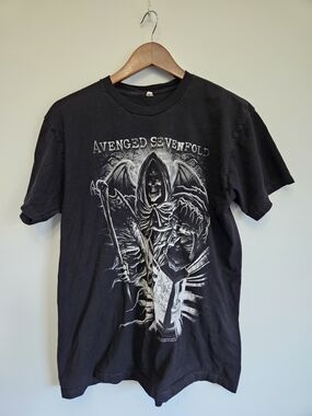 Avenged Sevenfold Black Graphic Short Sleeve Tee
